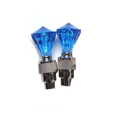 Valve de pneu bleu néon, accessoires pour vélo automobile, fourniture de vélo bleu néon, LED stroboscopique, 1 pièce: 2