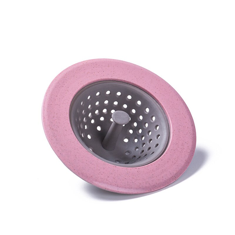 1pc Kitchen Funnel Bathroom Silicone Sink Strainer Stopper Floor Drain Hole Hair Catcher Tool Anti-blocking Kichen Accessories: pink