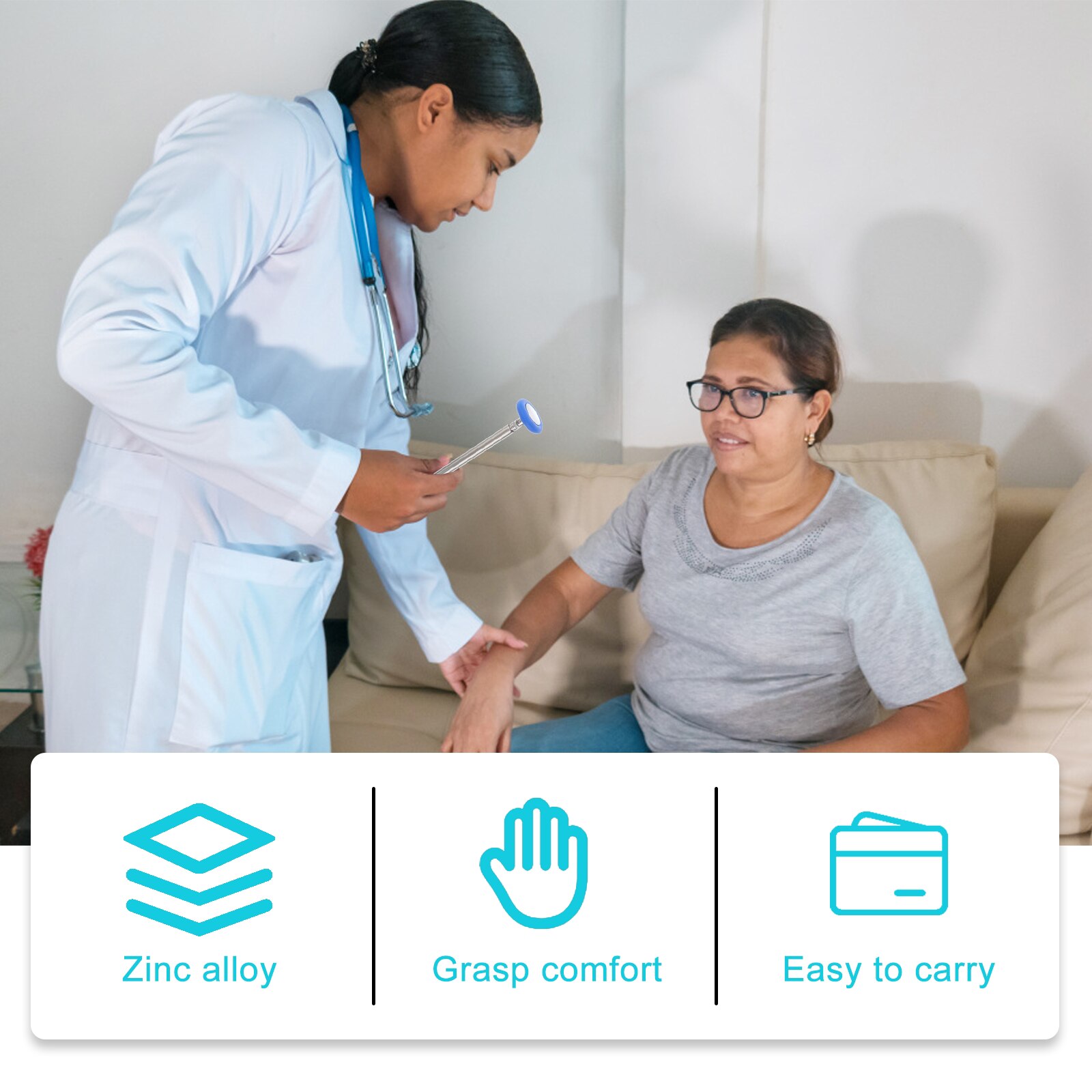 Diagnostic Hammer Neurological Hammer Portable Clinic Reflex Hammer