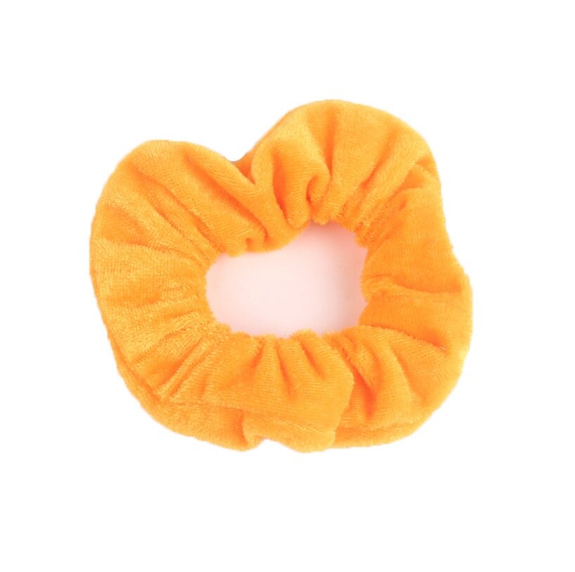 1pc sólido senhora veludo cabelo scrunchies anel feminino meninas elástico cabelo bandas de borracha acessórios para mulher rabo de cavalo titular: Orange