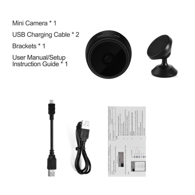 Mini caméra secrète Wifi Full HD 1080P, caméscope de sécurité à domicile, Vision nocturne, détection de mouvement, moniteur à distance avec application