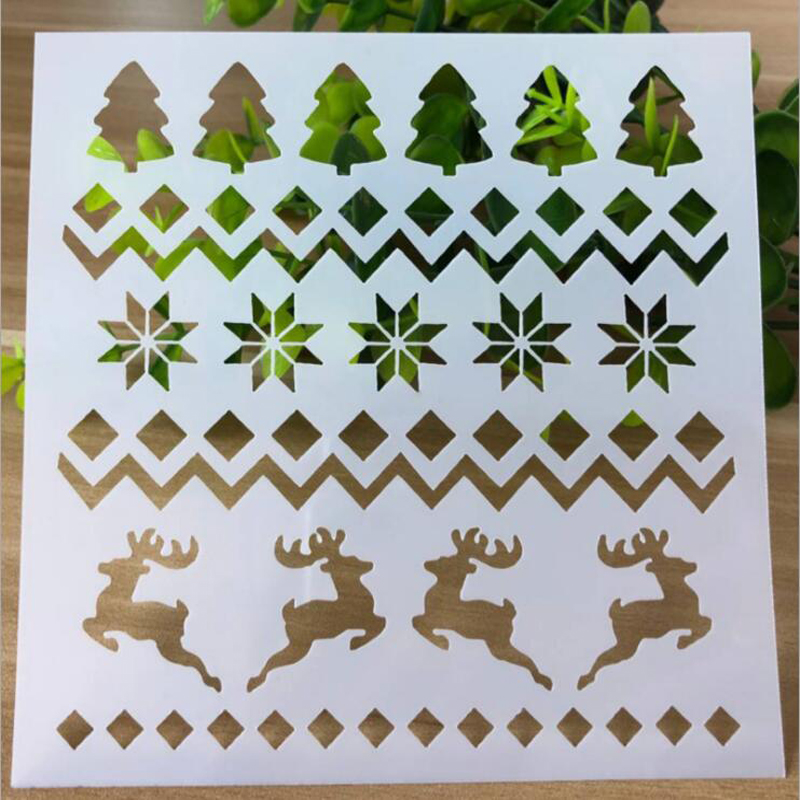 Kerst Sjablonen Bullet Journa Stencils Diy Graphics Schilderij Scrapbooking Stempel Ornament Album Reliëf Template Herbruikbare