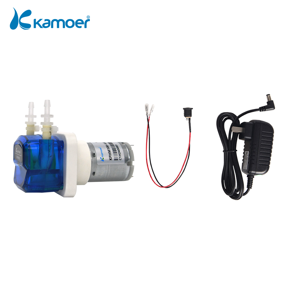 Kamoer Peristaltic Pump DC Brush Motor Water Pump with DC Line and Power Plug KPHM200/400/600 KPP2 KPP: Cyan / 230V / us