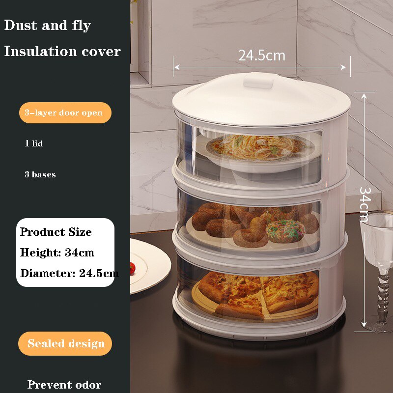 Heat Preservation Dish Rack Storage Transparent Plastic Food Cover Dish Shelf for Heat Preservation and Dustproof
