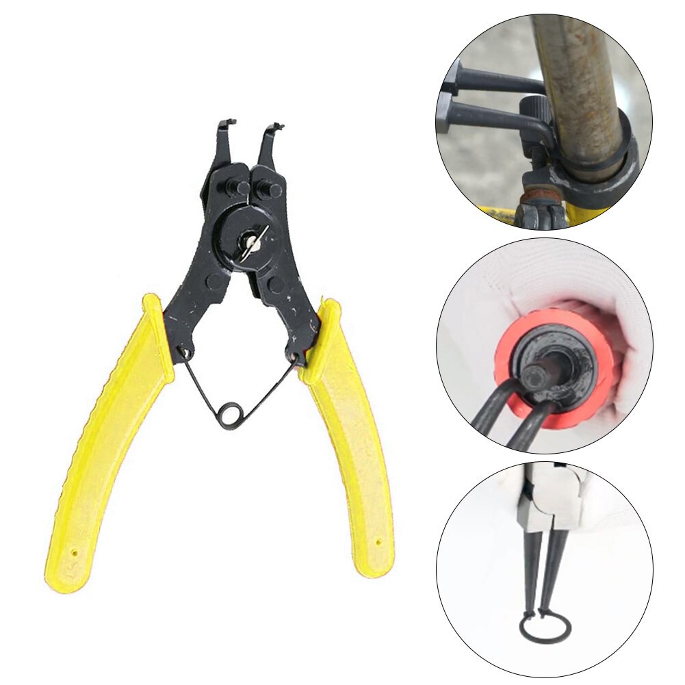 4 in 1 Snap Ring Pliers Plier High Carbon Steel Spring Disassembly Tools Retaining Clip Jewelry Circlip Pliers Ring Remover