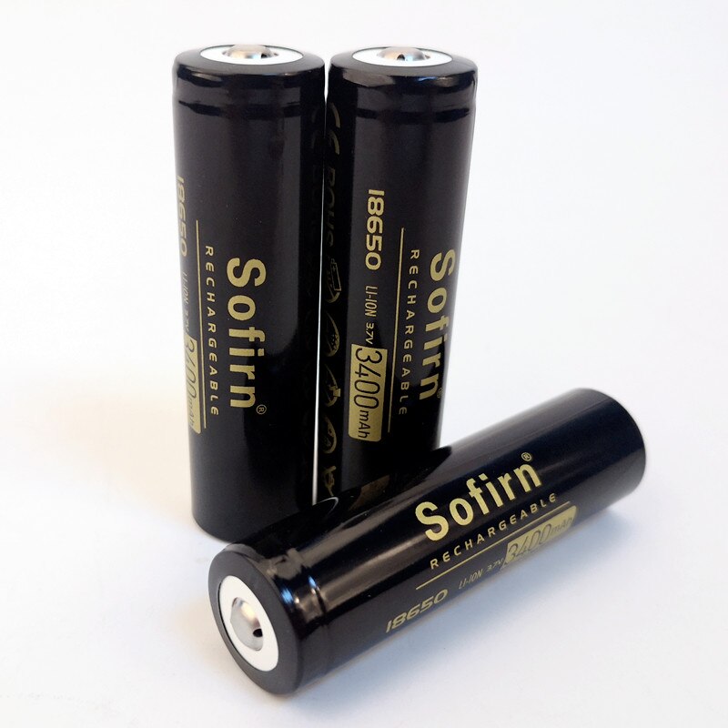 Sofirn 18650 Battery 10A Discharge 3.7V 3400mah 18650 li-ion Battery 18650 Cell Rechargeable batteries