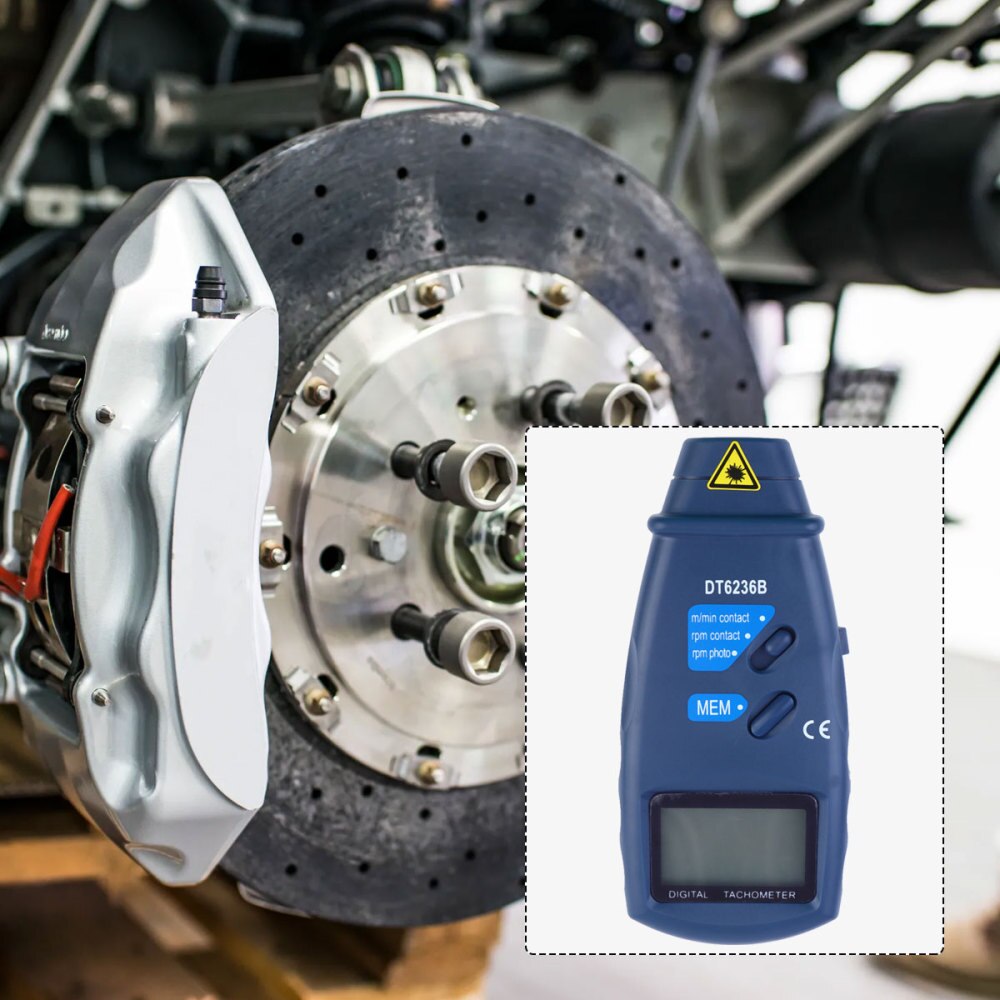 2 In 1 Digital Photo Tachometer RPM Tach Digital Tachometer Speedometer Speed Gauge Engine