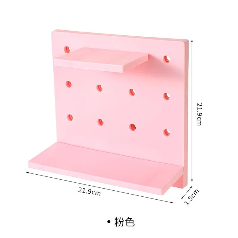 Aan De Muur Gemonteerde Hole Board Muur Plank Gratis Ponsen Hanger Boekenplank Figuur Display Planken Staan Slaapkamer Bureau Muur Opslag Decor