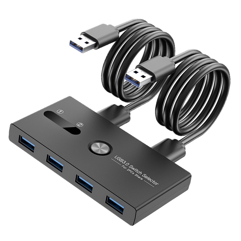 USB 3.0 Peripheral Sharing Switch Hub Adapter for Printer U-Disk ,Increased Work Efficiency Widely Compatibility Plug and Play