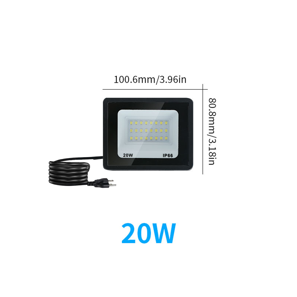 LED Schijnwerper Met Stekker Outdoor AC110V 10W 20W 30W 50W 100W Reflector spotlight Straat Licht Wandlampen Tuinverlichting Focus: changeable / 5600k