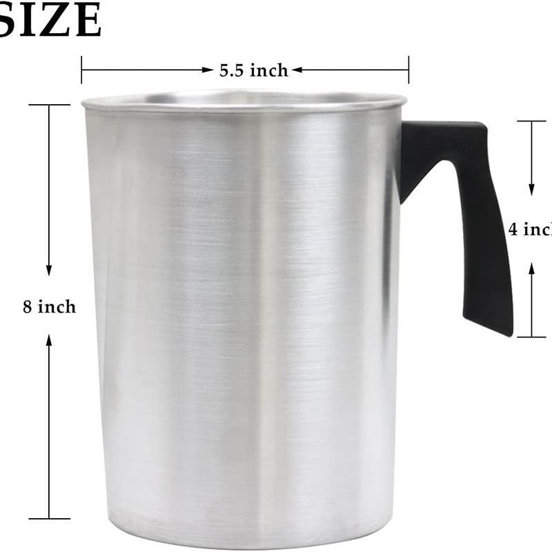 1.2/3L Kaars Melting Pot Wax Smelten Cup Wax Smelten Pot Kaars Maken Gieten Pot Voor Thuis Diy Roestvrij staal Kaars Set: F-3000ml
