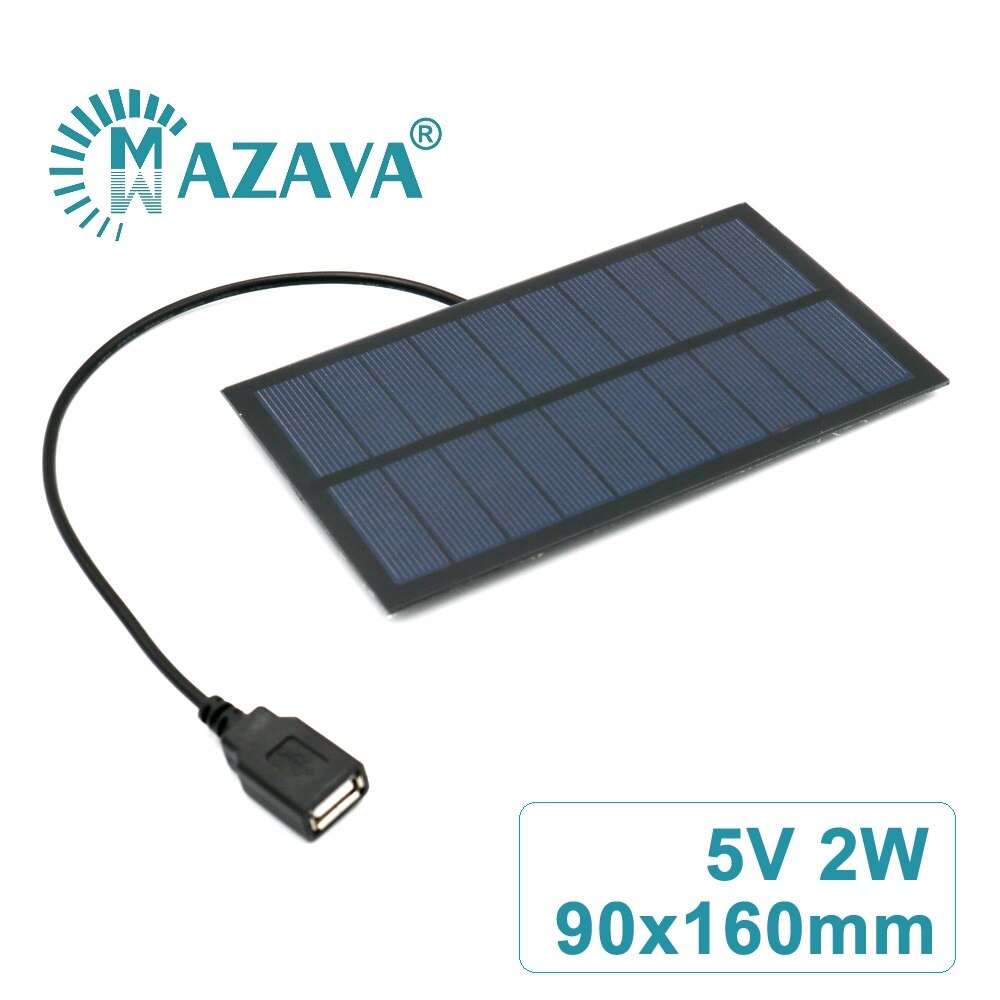 2 TEILE/LOS 5 V 7 6 5 4 3 2 W Solar- Zellen 5 V Batterie Ladegerät Heimat Verbesserung Solar- Tafel Energie draussen Polykristalline Silizium: 2W