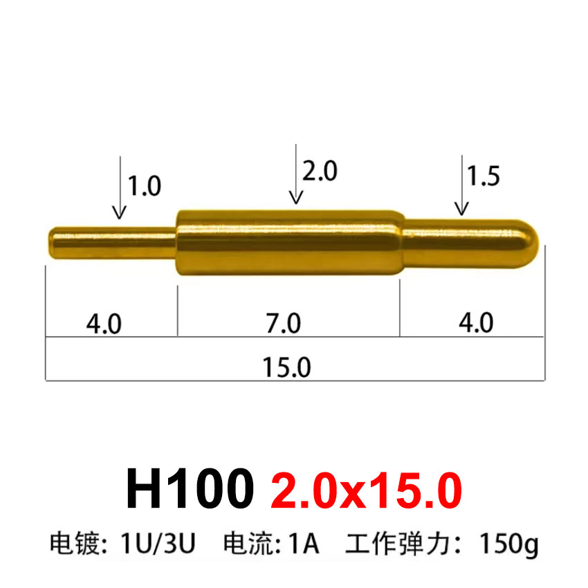 Cltgxdd 1PCS Pogo Pin Connector Pogopin Spring Loaded Contact SMD Needle PCB High Current Charging Conductive Test Probe: Pink