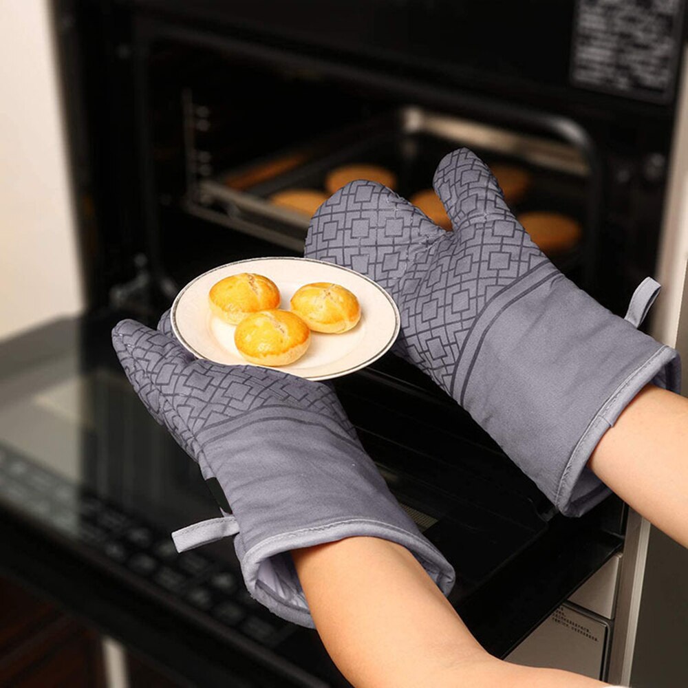 Oven Mitts And Pot Holders , Kitchen Oven Glove High Heat Resistant 500 Degree Extra Long Oven Mitts And Potholder