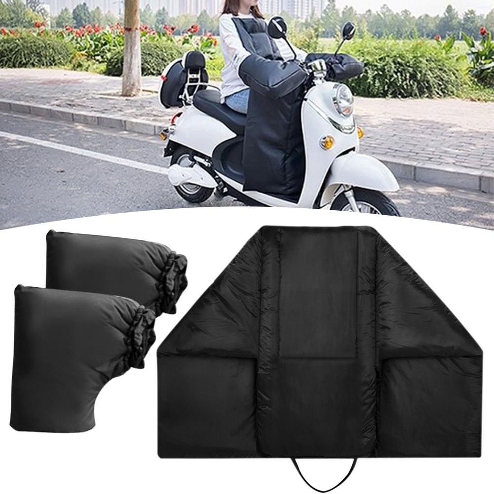 Winter Leg Lap Apron Cover Protector Knee Pad Blanket Quilt&Gloves Durable Waterproof Windshield Windproof For Scooters Rain