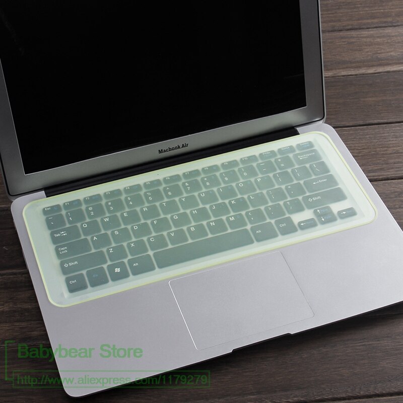 Notebook laptop silikone tastatur cover skin til lenovo hp acer asus universal 14 15 15.6 17 12 12.5 13.3 13.6 14 tommer: 12 13 14 gul