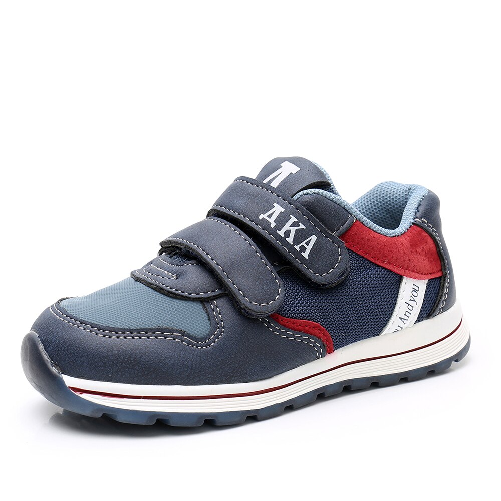 Apakowa Toddler Boys Sneaker Shoes Children's Spring Autumn Hook and Loop Low-top Sports Sneakers with Arch Support Kids Shoes: BLUE / 26