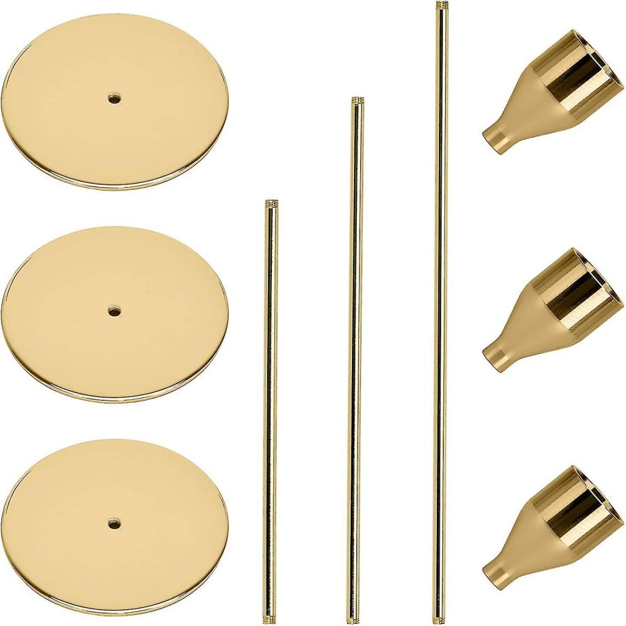 Candelabros de Metal de estilo chino, candelabro dorado Simple, decoración de boda, Bar, , sala de estar, decoración del hogar, 3 piezas por juego