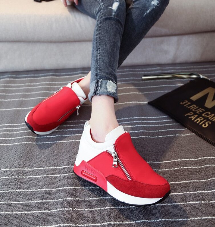 Comfortable Women Casual Shoes Height Increasing Breathable Women Sneakers Flats Trainers Shoes