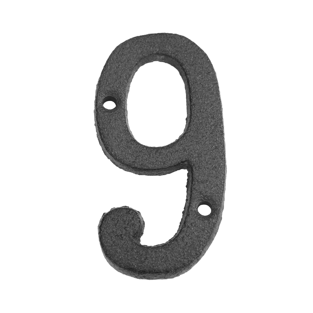 Cast Iron Numbers Doorplate Metal Digital House Sign Plaque DIY Cafe Wall Decor: plum