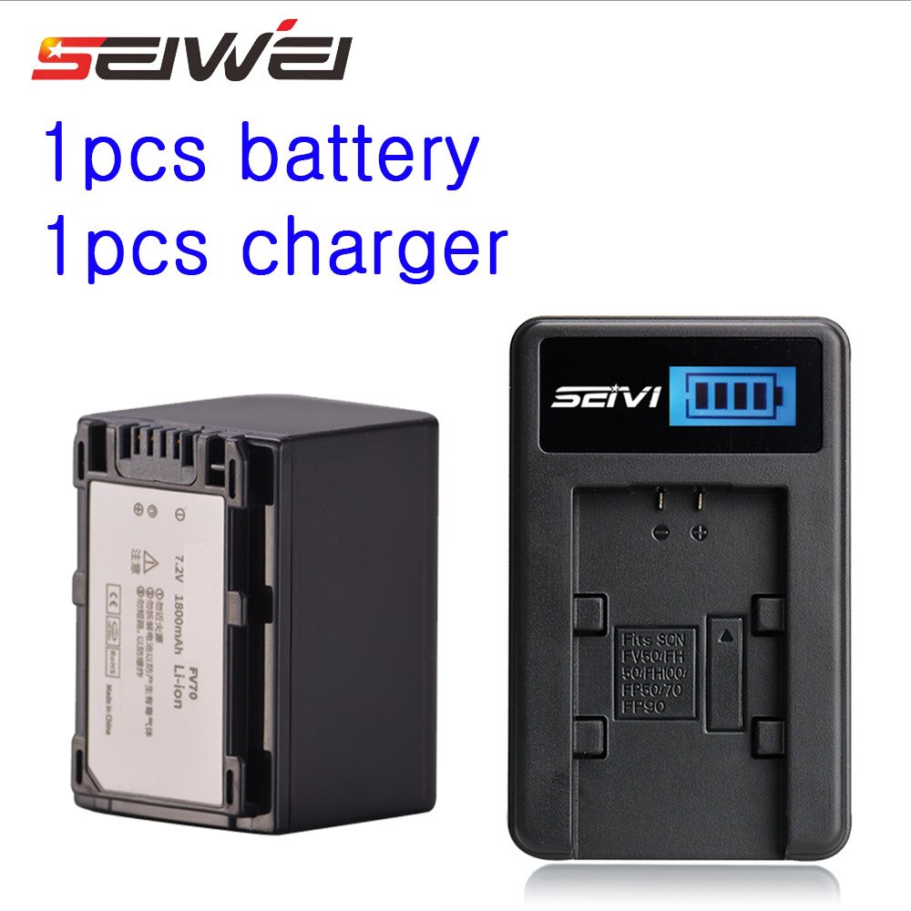 Camera Battery and USB Charger Set - 1800mAh NP-FV70 Battery for Sony HDR-CX Series: 2
