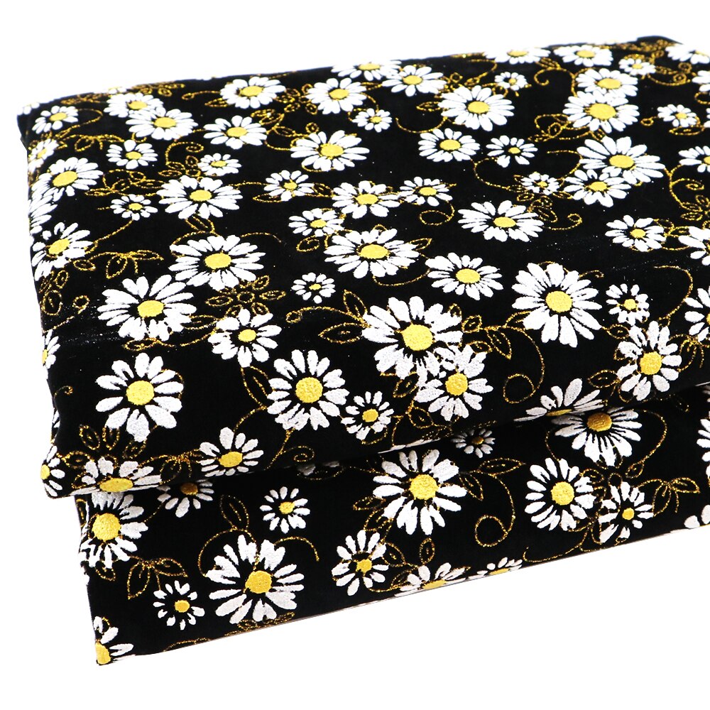 David accessoarer 50*145cm syntetiskt läder zebrablomma glitter sammetstyg för vävnad hemtextil sömnad tilda docka ,c2946: 1059162003