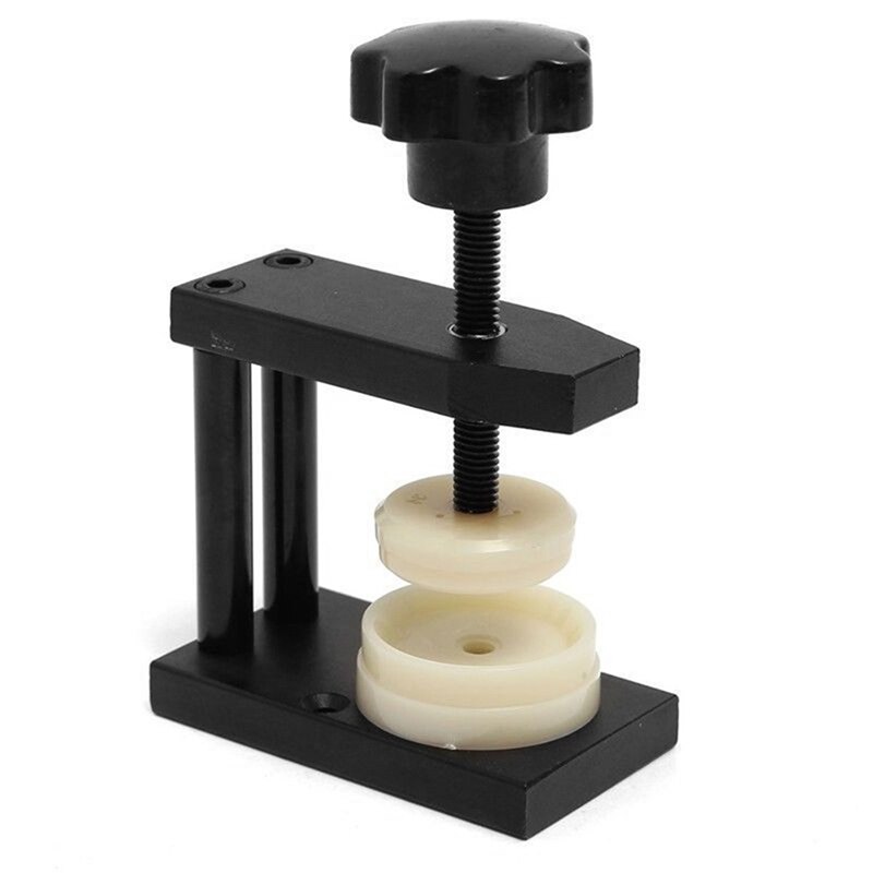 Abridor de prensa de carcasa trasera de reloj, Kits de reparación de ajuste de cierre de cristal, funda para reloj, tornillo, herramienta de relojero con 12 troqueles, 1 Uds.