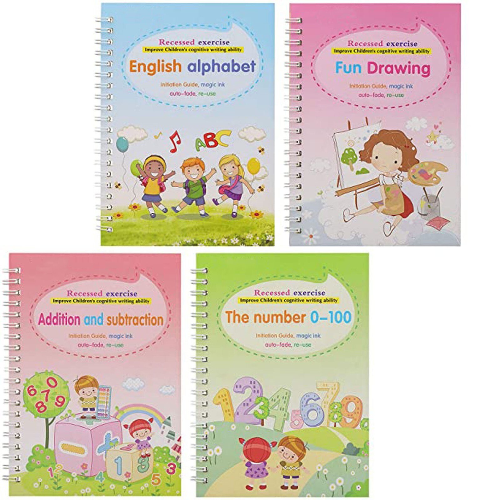 Magic Calligraphy Reused Handwriting 1 Copybook Children Copybook Children’s Writing Practice Props, Beautiful Fonts#p30