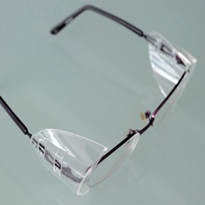 2 Pairs Safety Glasses Side Shields Slip On Clear Side Shields Fits Small To Medium Eyeglasses