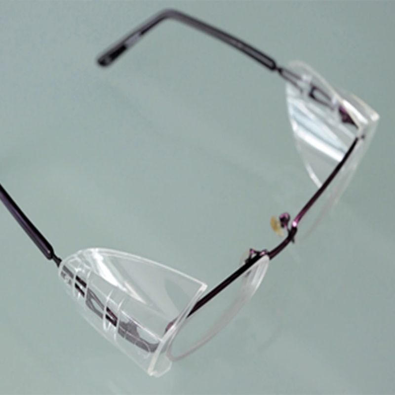 2 Pairs Safety Glasses Side Shields,Slip on Clear Side Shields,Fits Small to Medium Eyeglasses Frames