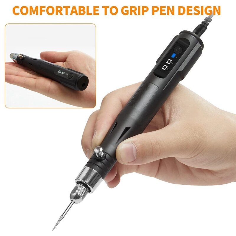 161PCS 30W Corded Rotary Power Tool Kit Mini 3 Speeds Adjust Grinding Machine Lightweight Nail Drill USB Engraving Pen