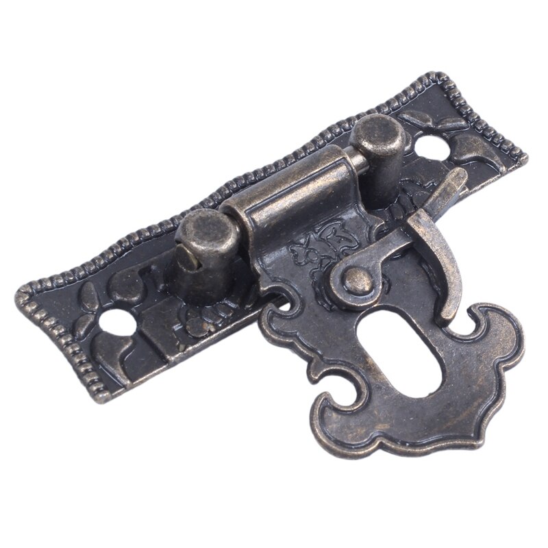 JFBL 2X Wood Case Chest Box Rectangle Clasp Closure Hasp Latches Bronze Tone