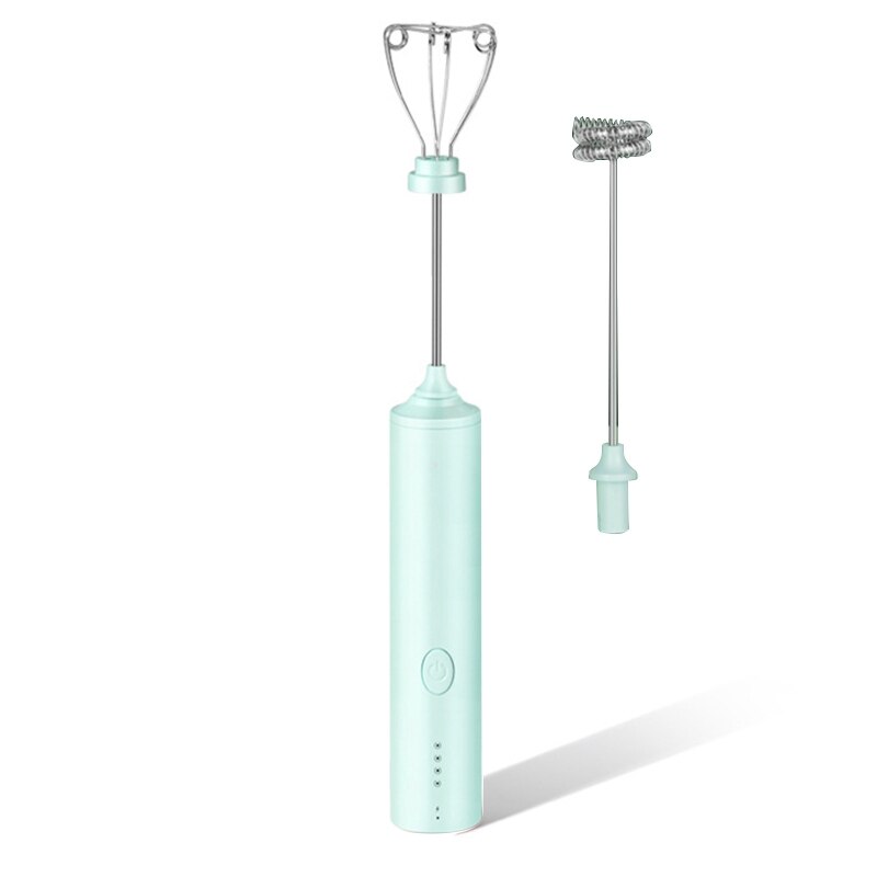 4-speed Stick Blender Mini Coffee Mixer Small Milk Frother Cordless Electric Egg Beater for Baking at Home Low Noise: Green