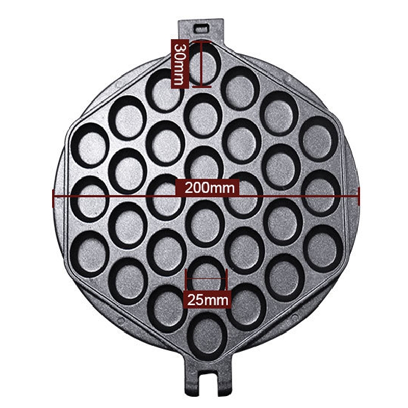 Máquina para hacer hojaldre de hierro Waffle de huevo china, eléctrica comercial, horno de masa semiesférica 220V/110V disponible