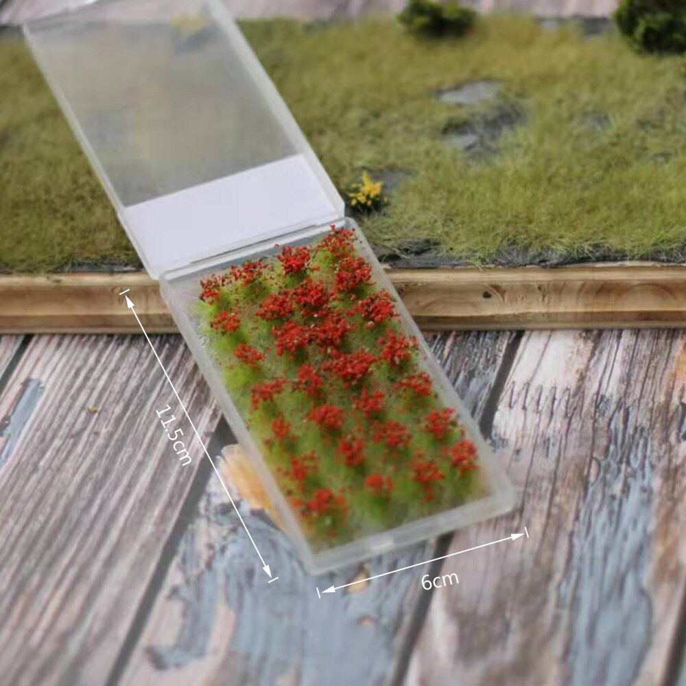 Blomstertufter miniatureblomst til model jernbane sceneri sandbord model wargaming
