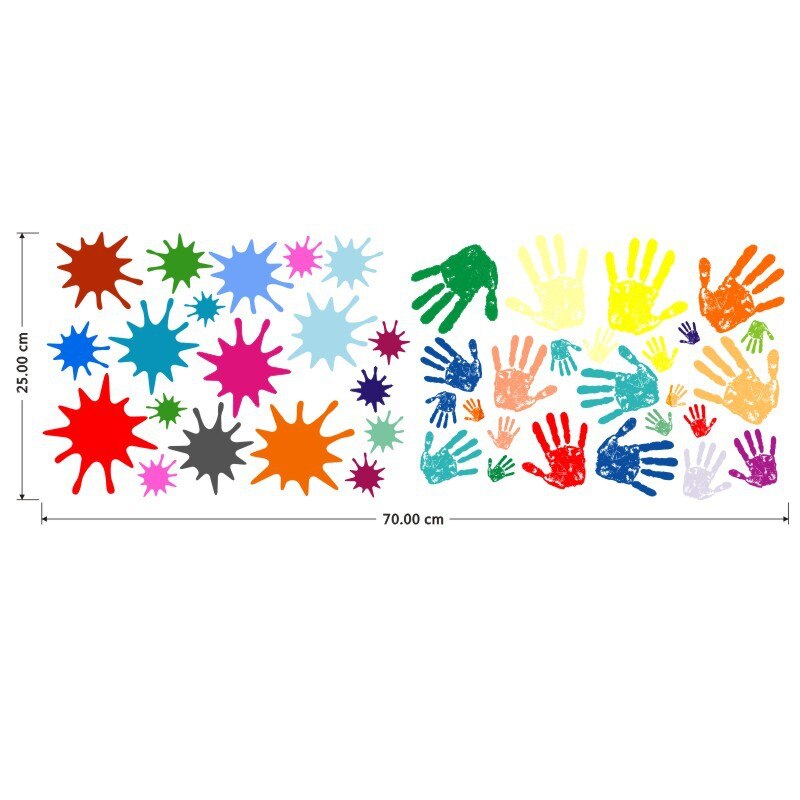 Colorful Inspirational Quotes Wall Decals Vinyl Handprint Wall Motivational Sticker for Classroom School Kids Playroom Nursery: 2