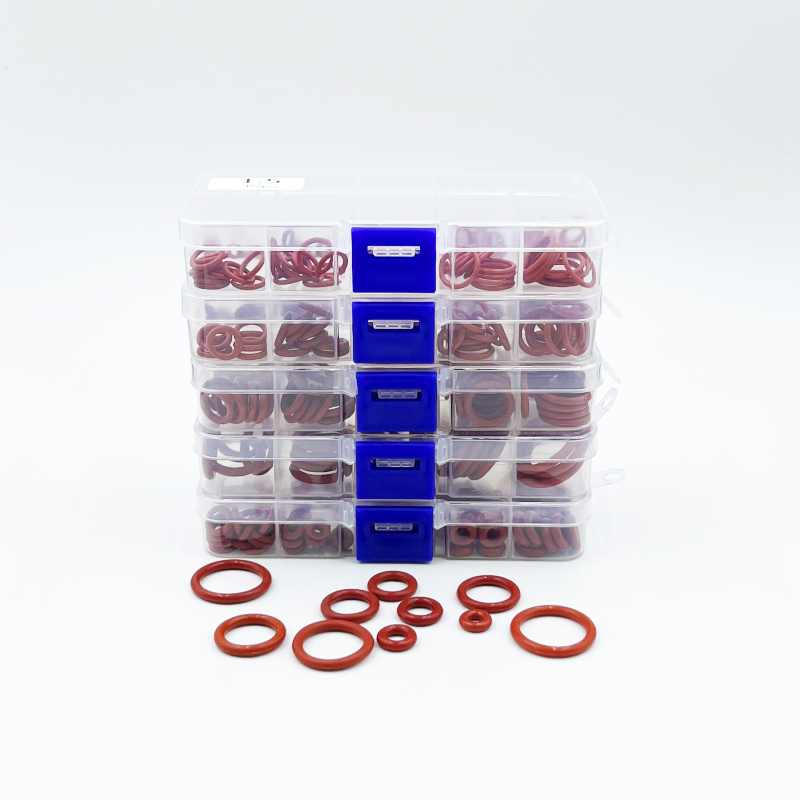 O-squillare in silicone rosso spessore 1.5/2/2.4/3.1mm kit guarnizioni per rondella di tenuta VMQ con isolamento ad alta temperatura resistente tutto'olio impermeabile