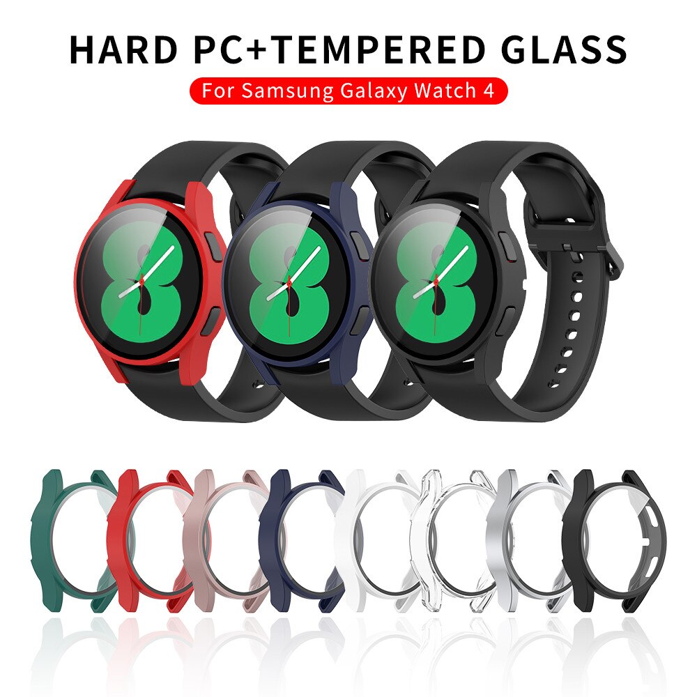 Szkło hartowane etui na komputer do Samsung Galaxy Watch 4 Watch4 40mm 44mm SmartWatch osłona ekranu odporna na wstrząsy osłona ochronna Funda