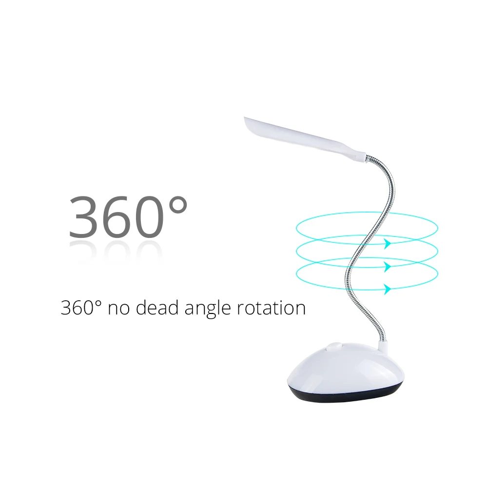 Mini LED Schreibtischlampe AAA Batteriebetriebenes Nachtlicht Augenschutz Leselampe Kreative Klapptischlampe zum Studium Schlafzimmer