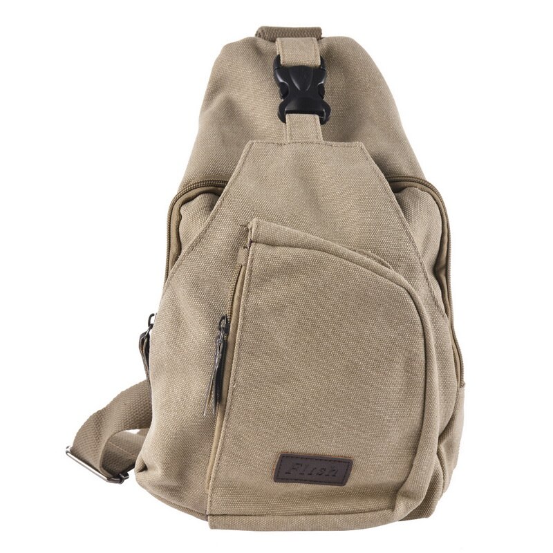 Monerffi Mannen Borst Zak Mannen Lederen Borst Usb Backbag Met Hoofdtelefoon Gat Travel Organizer Mannelijke Tas Bolsa Feminina: khaki 16x31x6cm