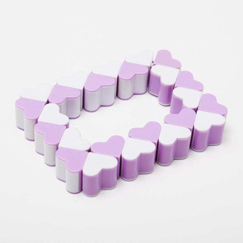 MINIMagic cubo Serpente Giocattolo Blocchi Righello Magia Snake Twist stickless Di Puzzle Strano colore a forma di Giocattoli Educativi Divertenti Per I Bambini: light purple