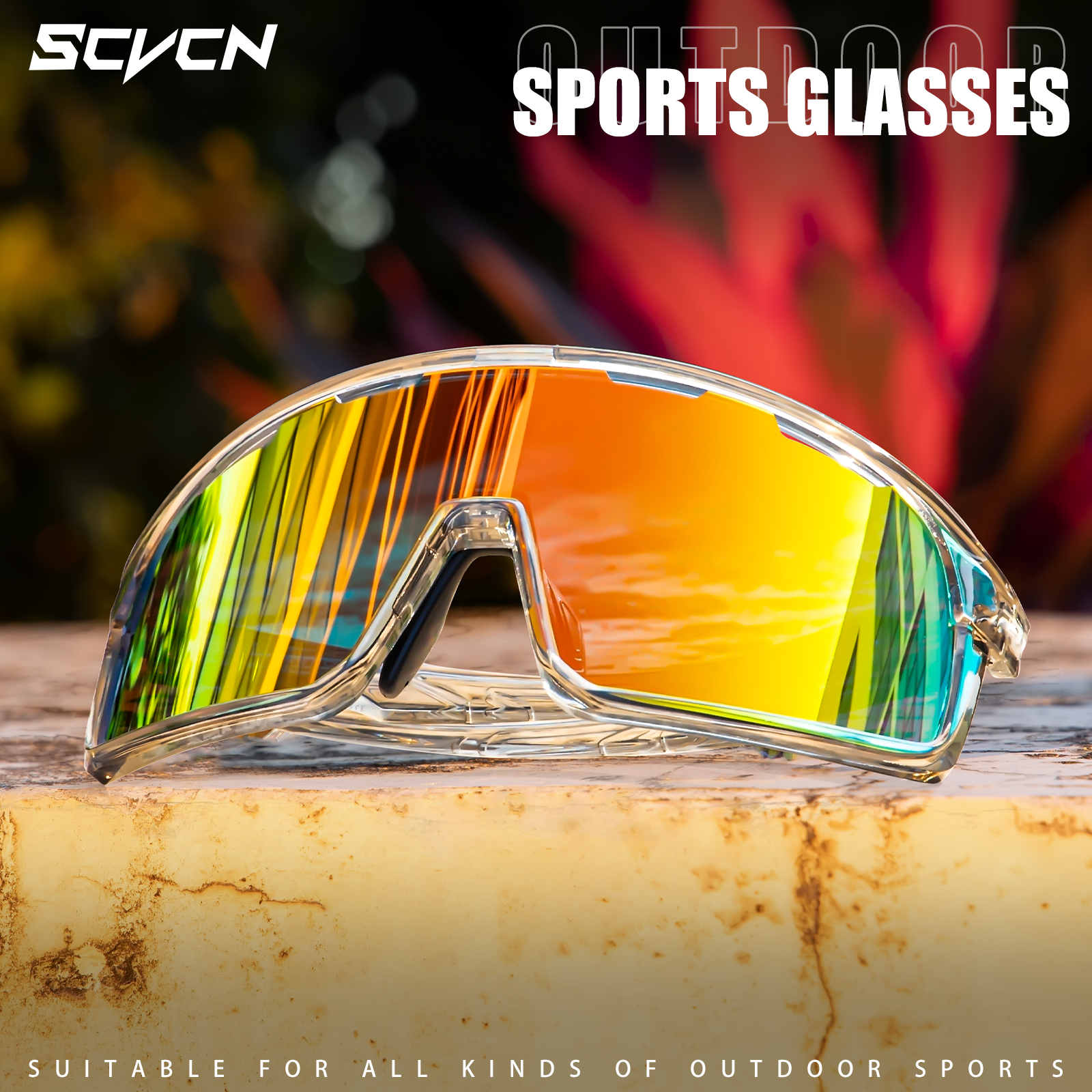 SCVCN Fietsbril MTB Racefiets Zonnebril UV400 Fietsbril Bescherming Licht Unisex Fietssportuitrusting