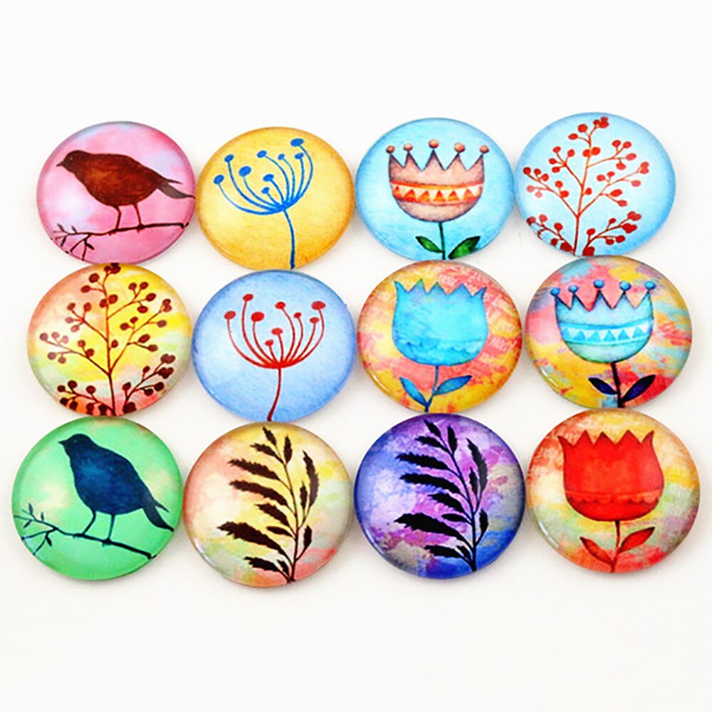 10pcs 25mm Mixed Cat Cut Handmade Photo Glass Cabochons Pattern Domed Jewelry Accessories Supplies: I6-37