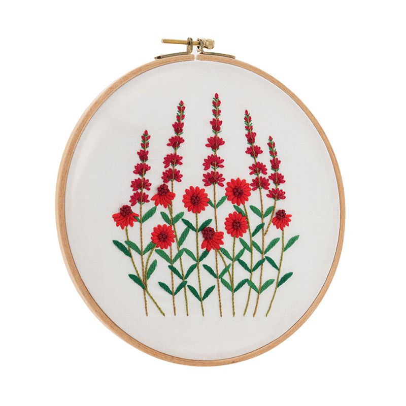 DIY Handmade Embroidery Set For Beginner Material Package Embroidery Embroidery Kit Flower Pattern Needlework Kits #2: D