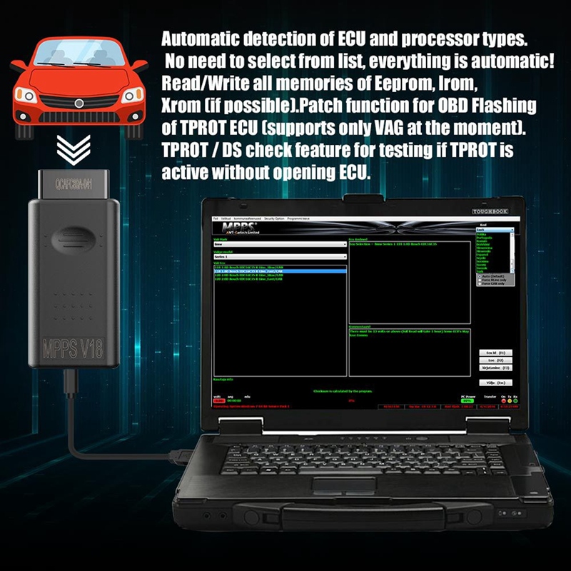 MPPS V18 MAIN + TRICORE + MULTIBOOT Breakout Tricore kabel ECU narzędzie do programowania ECU