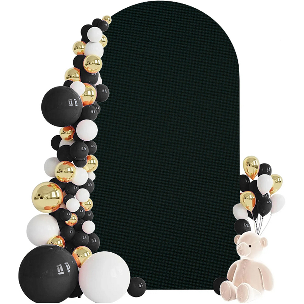 1pc, Wedding Arch Cover White Spandex Fitted 2-Sided Wedding Arch Stand Covers Round Top Arch Backdrop Cover For Birthday Party: SKY BLUE / 150*125