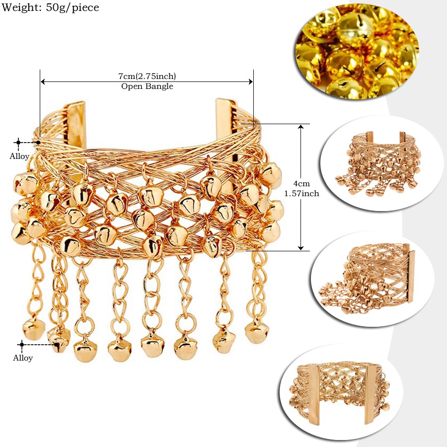 Bracciale Rigido Etnico - Diametro Interno Regolabile 7cm - Motivo Pianta - Placcato Oro/Argento/Bronzo