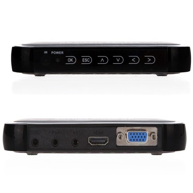 Eu Plug Full Hd 1080P Media Player Center Multimedia Video Player With Hdmi Vga Av Usb Sd/Mmc Port Remote Control Ypbpr Cable