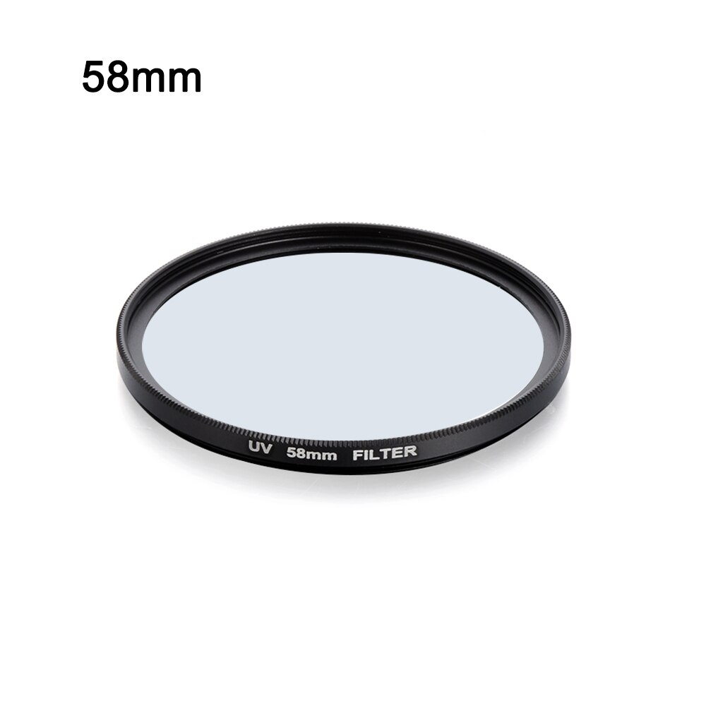 Camera UV Round Filter DSLR Clear Lens 49MM 52MM 55MM 58MM 62MM 67MM 72MM 77MM Camera Accessories: 58MM