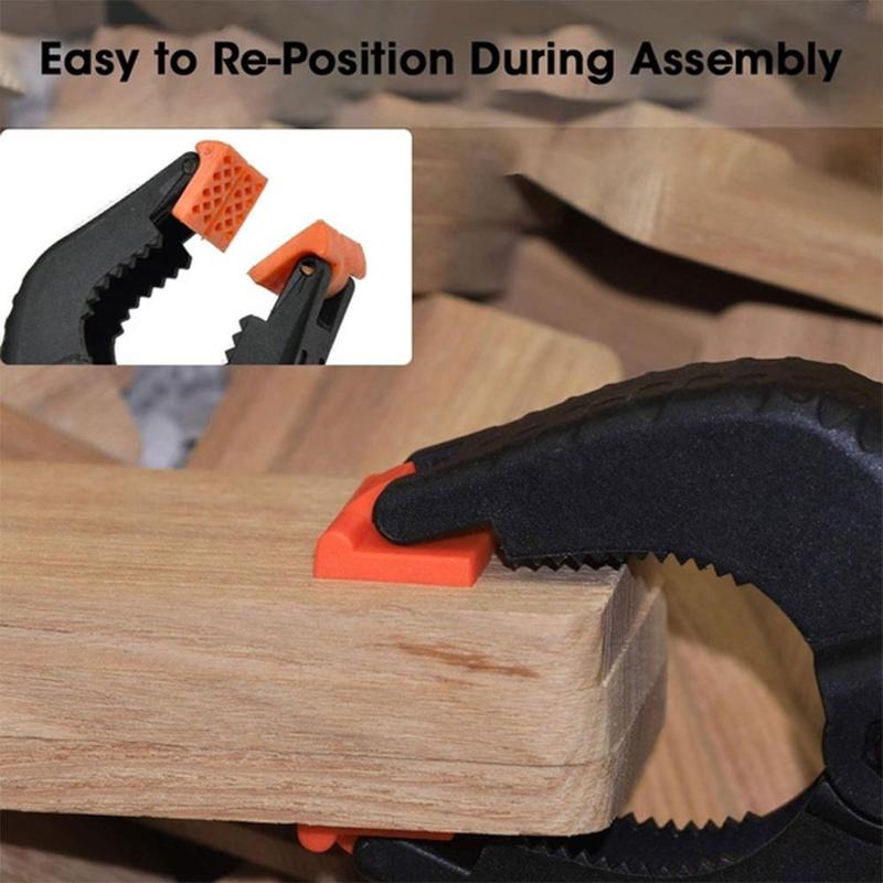 Mini clip de fixation à ressort réglable, en plastique, 4 pouces, pour arrière-plan de photographie, tissu, travail du bois